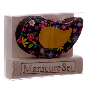 Manicure set Vogeltje donker blauw